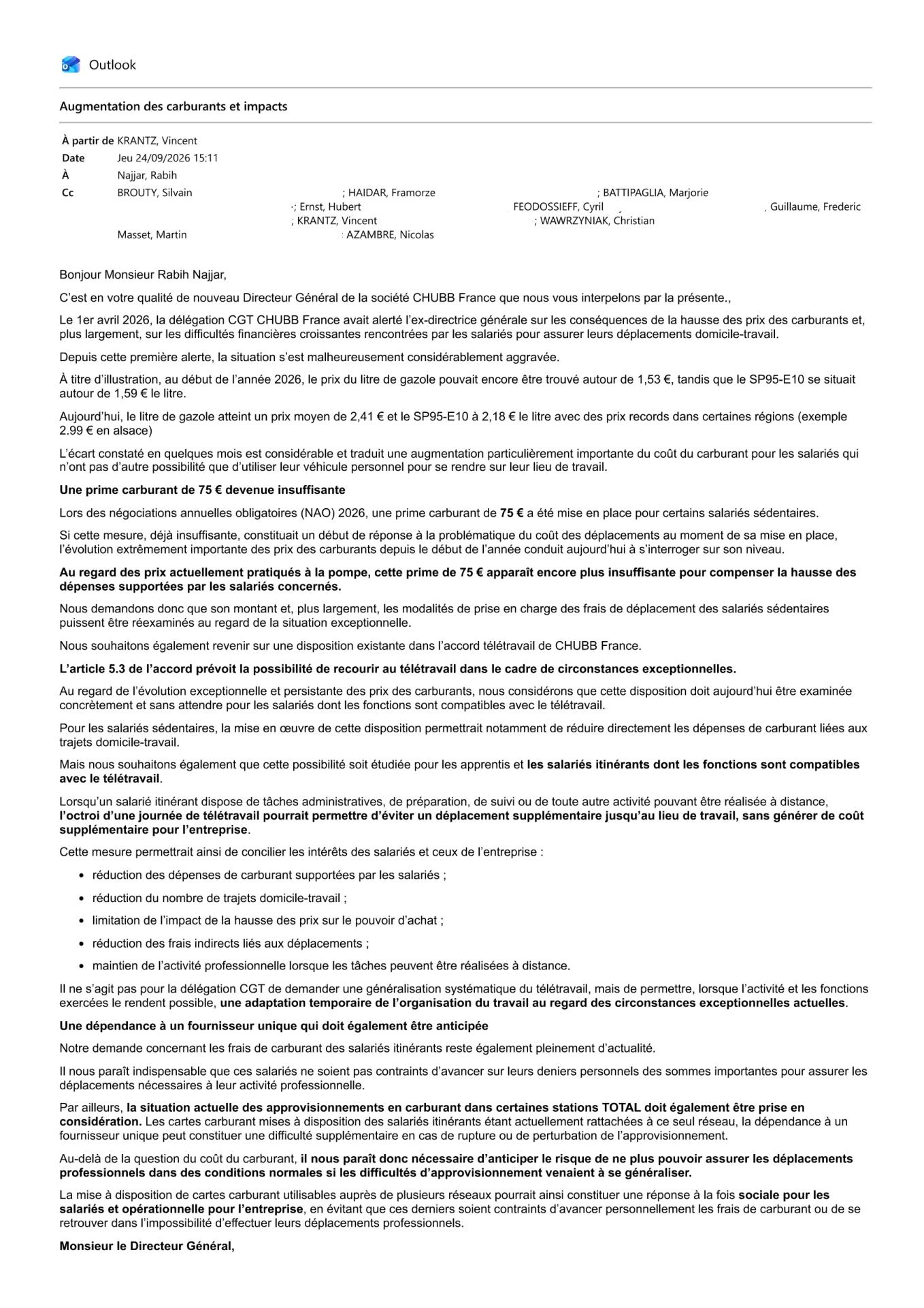 Courriel septembre 26 augmentation carburants page 3