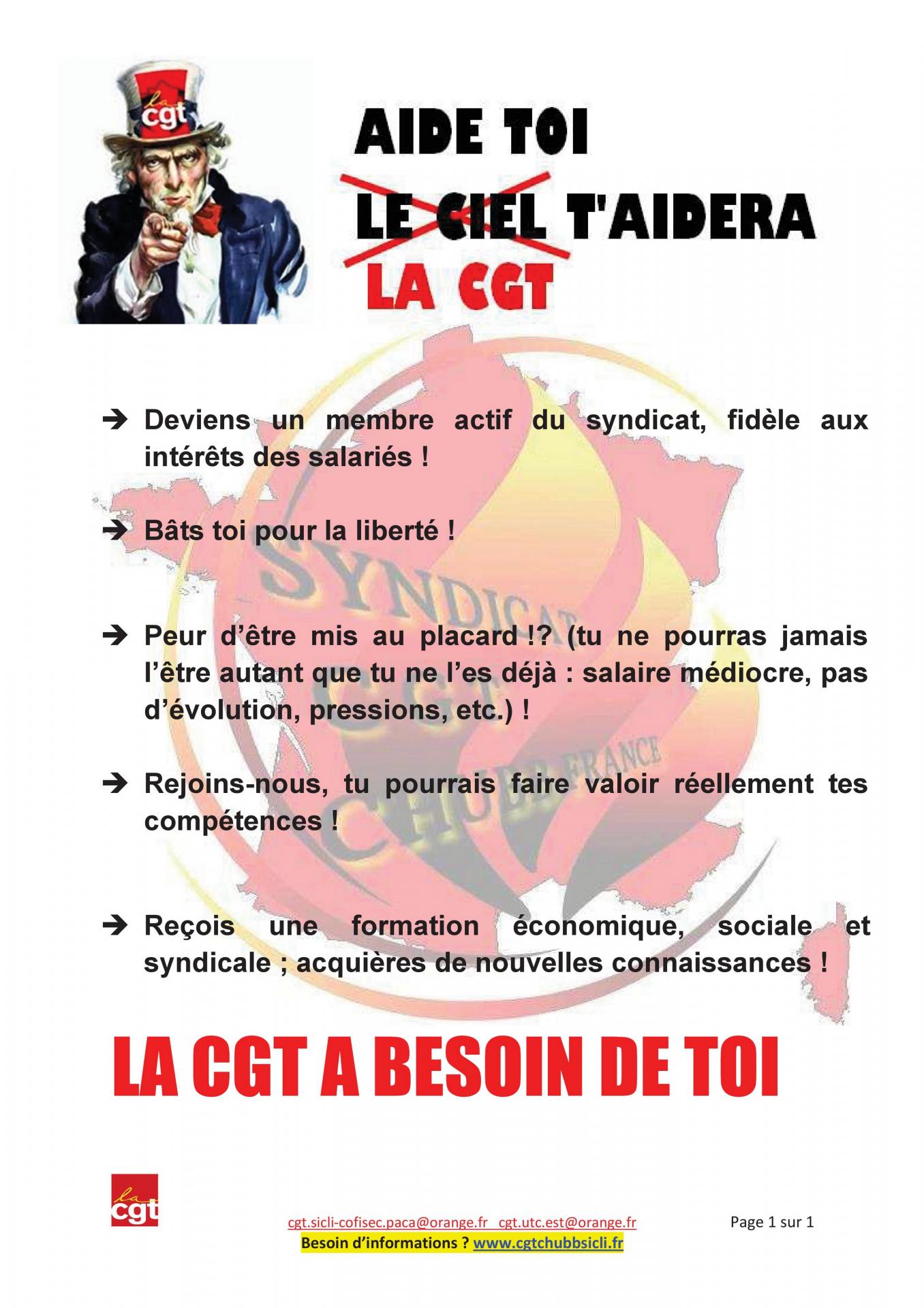 La cgt a besoin de toi