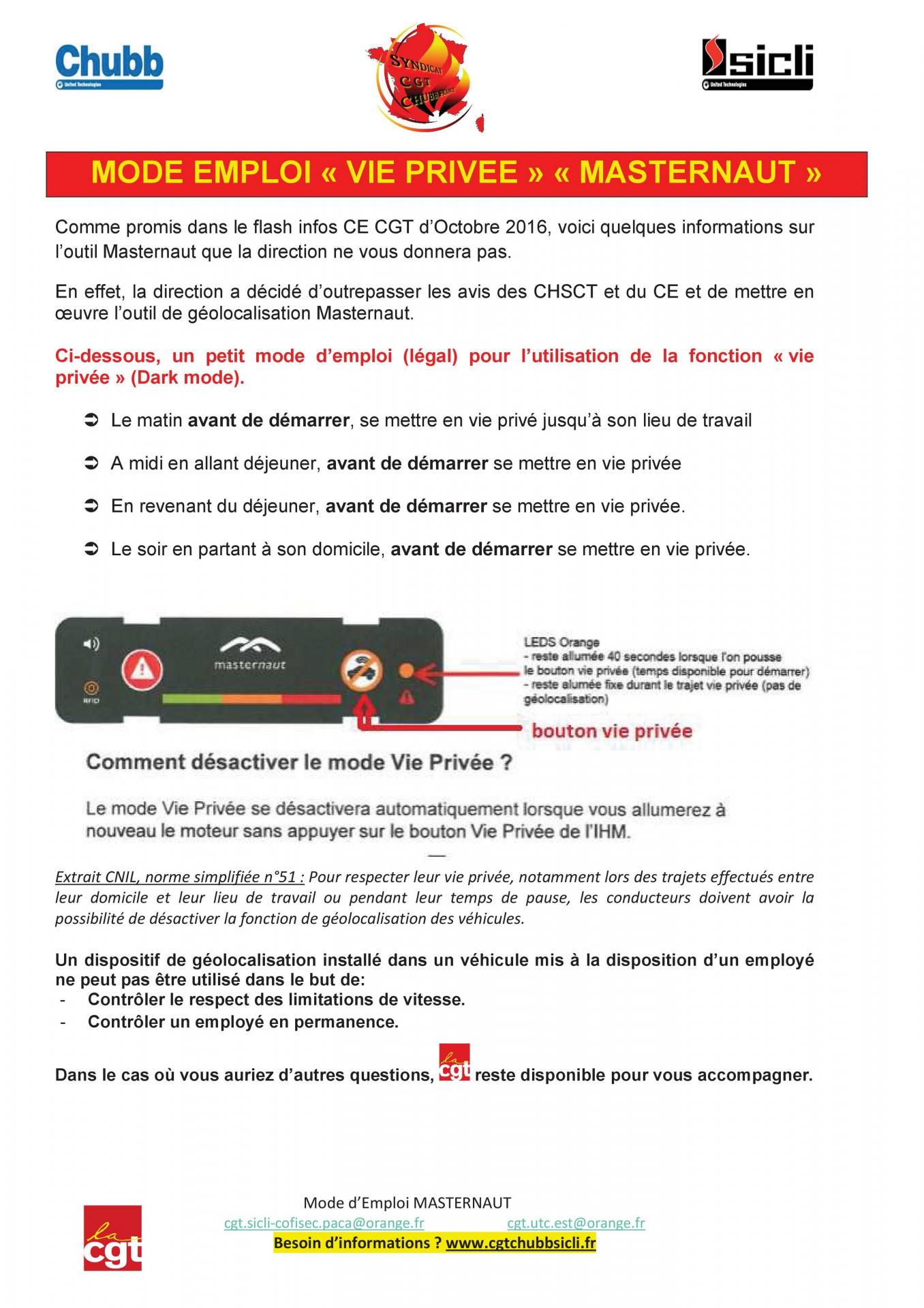 Mode d emploi masternaut