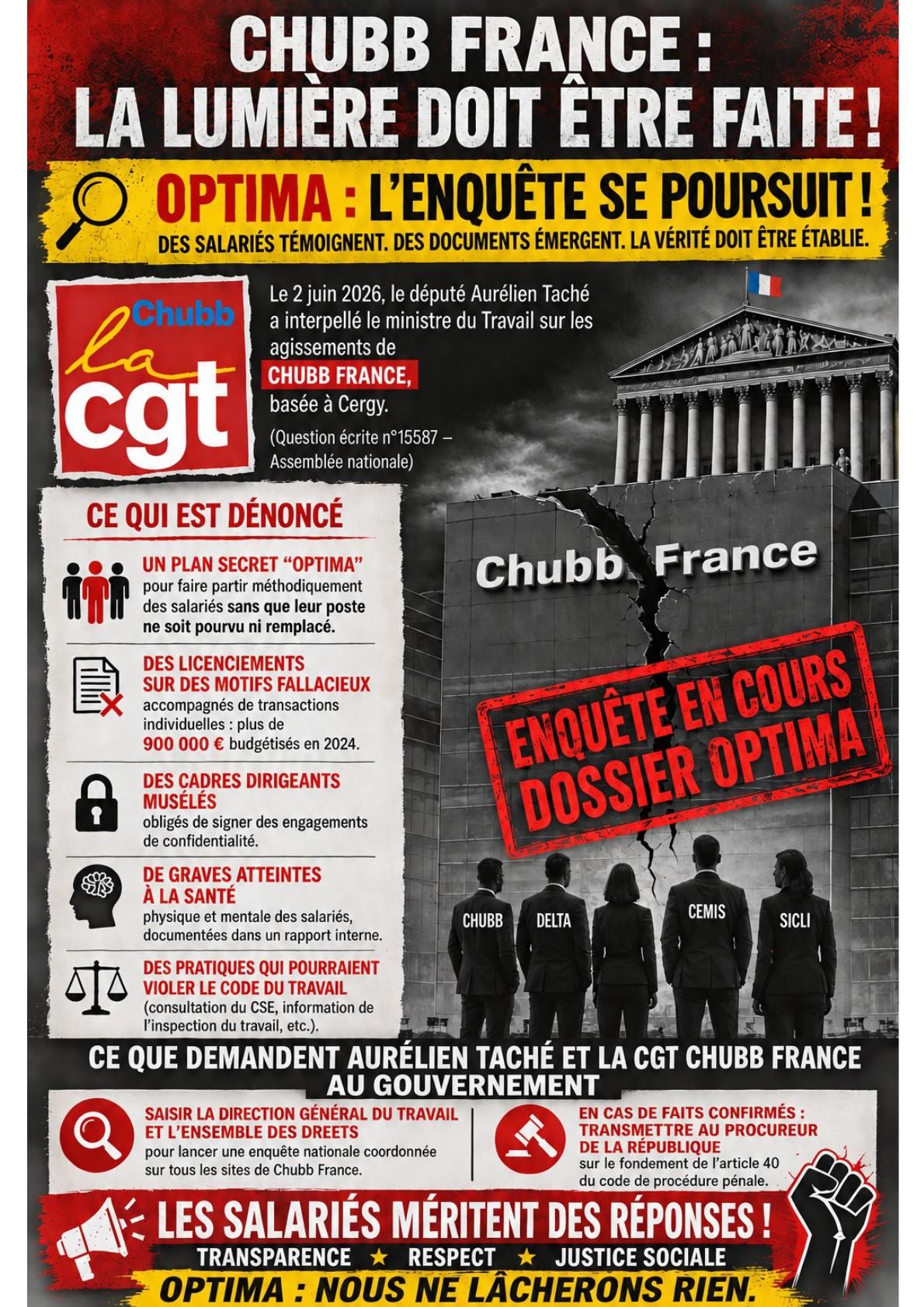 Optima l enquete se poursuit maj