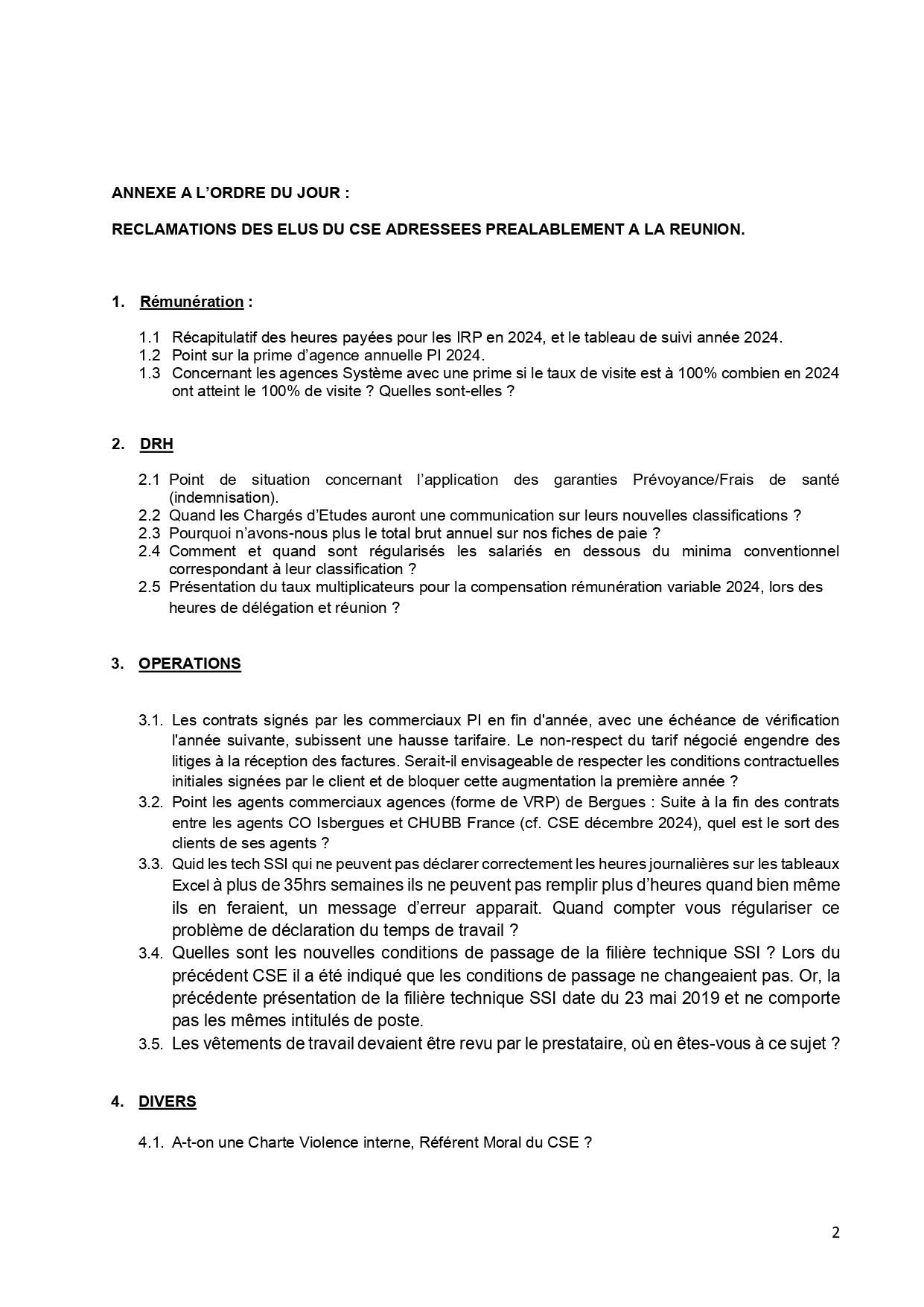 Questcse janvier 25